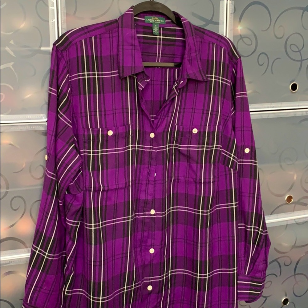 Lauren jeans co Ralph Lauren blouse sz 1x